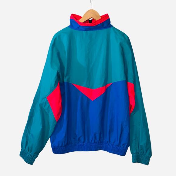 Vintage Dual Control Windbreaker 1/4 Zip Pullover Mens sz L - Picture 2 of 8